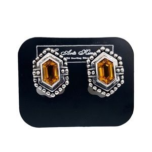 Sterling Silver + Citrine Earrings